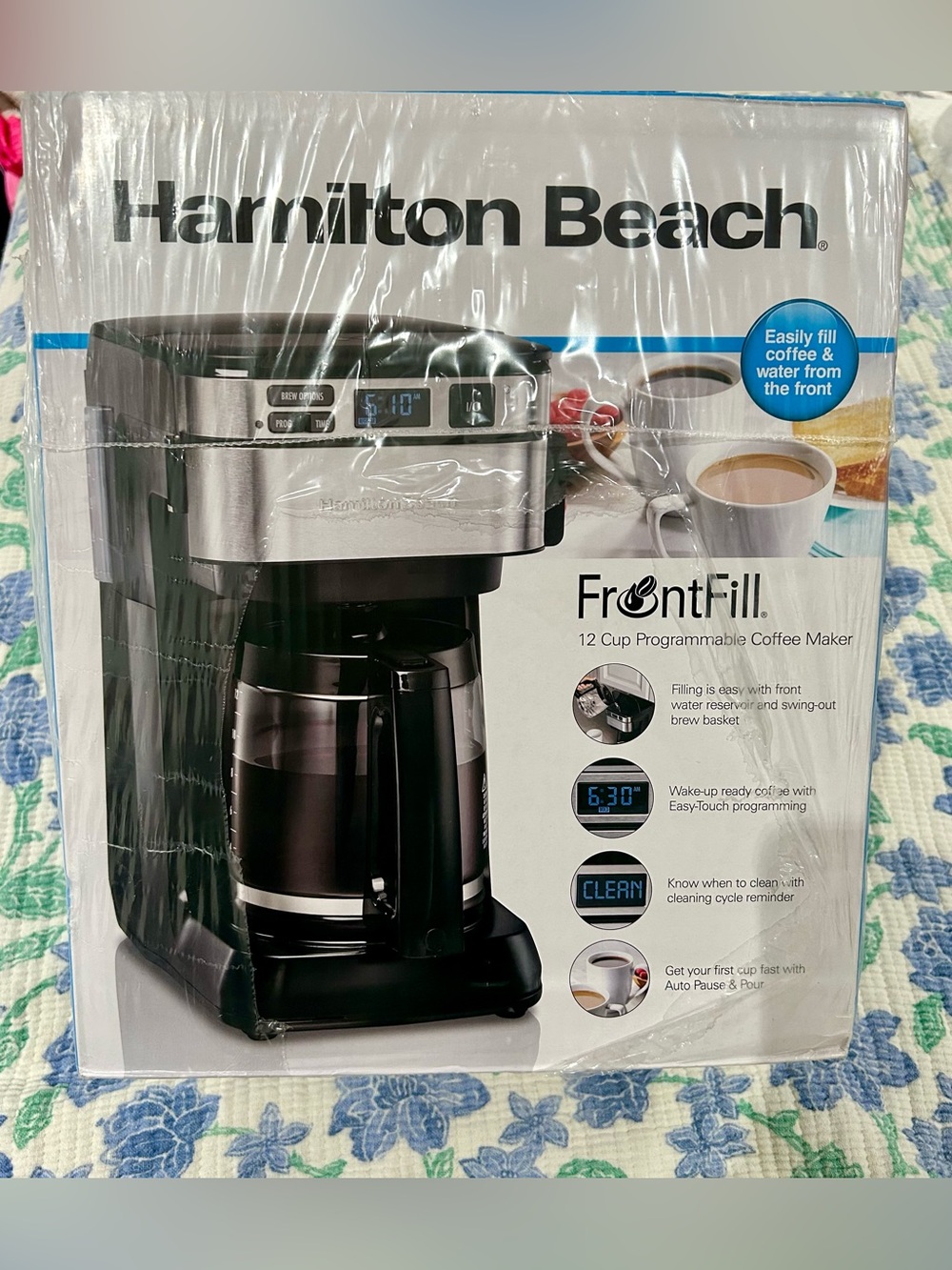 Hamilton Beach FrontFill 12-Cup Programmable Coffee Maker 46310 Factory Sealed